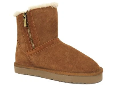 Style&co. Botas femininas Ciley clima frio camurça castanha tamanho 5 M - Imagem 1 de 4