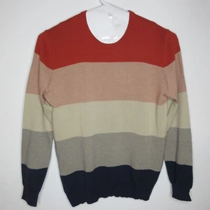 Club Room Herren XL Orange Kombi Pullover Pulli Gestreift Langarm Rundhals - Bild 1 von 10