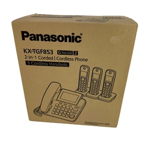 Panasonic KX-TGF853 G2 2 w 1 Telefon System Maszyna Różowe złoto Biały Nowy Open Box - Zdjęcie 1 z 8