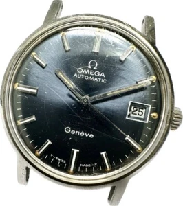 Omega Geneva Genuine Windshield Mens Automatic Date Antique Watch 61694768 - Picture 1 of 8