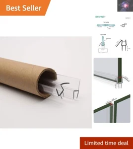 78" Clear Plastic Shower Door Seal Strips - Easy Install & Noise-Free Operation - Picture 1 of 6