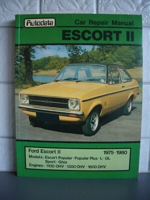 AUTODATA FORD ESCORT II CAR REPAIR MANUAL 1975 TO 1980 - VGC - Image 1 of 4