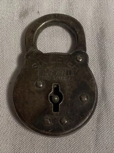 Vintage Antique Sargent Six Lever Lock Padlock NO KEY - Picture 1 of 5