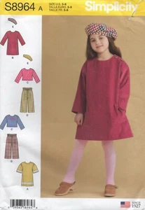 Simplicity Sewing Pattern 8964 Dress Top Trousers & Hat CHILD Size 3 - 7 - Picture 1 of 12