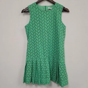 Brooks Brothers Kids Drop Waist Eyelet Dress Size 16 Green Spring Church NWT - Picture 1 of 12