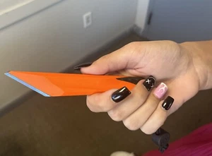 Warren Thomas Knives Orange KIRIDASHI G10 Carbon Fiber Titanium Tactical EDC - Picture 1 of 16