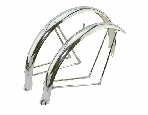  ORIGINAL 26" LOWRIDER FLARED STANDARD MIDDLEWEIGHT  FENDER SET IN CHROME. - Image 1 of 1