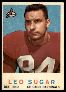 1959 Topps #154 Leo Sugar RC Chicago Cardinals - Picture 1 of 2