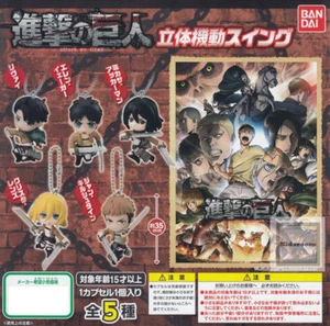 Llavero mascota oscilante Attack on Titan Eren Mikasa Levi Jean Krista - Imagen 1 de 2