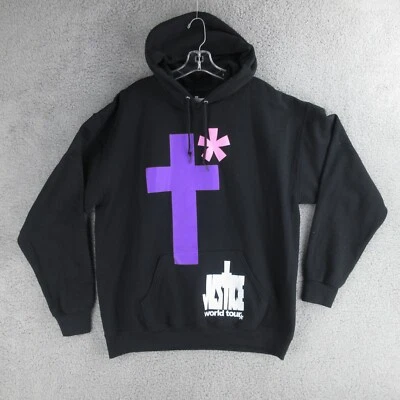 Sudadera con Capucha Justin Bieber Justice World Tour Adulto XL Negra Púrpura Cruz 2022 Adulto Foto 1 de 4