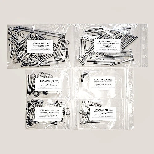 KAWASAKI ZX GPZ 1100 1981-1985 motor Inbus juego de tornillos inoxidable n.º 1 GPZ1100 Foto 1 de 1