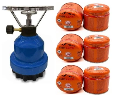 SMH LINE 2in1 Campingkocher Kohleanzünder Gaskocher Grillanzünder Gas Gaskartuschen 190g