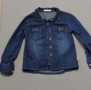 Billie Blush Girls Button- Up Jean Shirt* Cute Detailing* 4T* EUC* - Picture 1 of 6