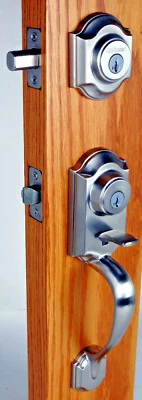 Kwikset Montara Handleset with Juno Knob Satin Nickel 553MNHXJ15 #6qi