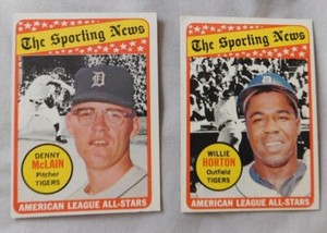 1969 Topps Detroit Tigers Baseball Card Pick one
