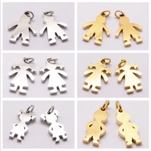 20 un. 304 colgantes de acero inoxidable para niños/niñas colgantes de silueta dijes joyería - Imagen 1 de 9