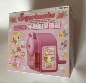 Sanrio Sugar Bunnies Hand cranked Pencil Sharpner Stationery Pink Bunny Usa - Picture 1 of 11