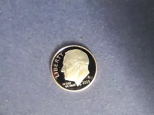 2025-S SILBER Roosevelt Groschen tiefe Kamee spiegelfest VORVERKAUF 60+ TAGE BIS VERSANDT - Bild 1 von 2
