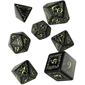 Q Workshop Maravilloso juego de dados élficos negros y que brillan en la oscurid - Imagen 1 de 2