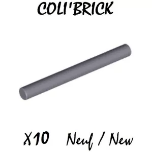 LEGO 30374 - 10x Bar 4L Lightsaber Blade Wall - Grey F/ Dark Bluish Gray - New - Picture 1 of 1
