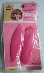 Goody Vtg 60's Hot Pink 3.75" Snap Tight Barrette 2pk - Picture 1 of 7