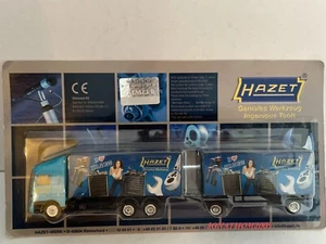 MERCEDES BENZ ACTROS CAMION PORTEUR AVEC REMORQUE OUTILLAGE HAZET au 1/87° - Picture 1 of 3