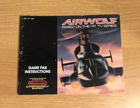 Airwolf - Nintendo NES - Instruction Manual Booklet Only