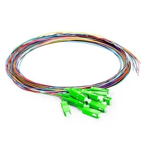Coleta de fibra óptica 12 fibras SC/APC monomodo codificada por colores [1M] sin chaqueta-0509 - Imagen 1 de 1