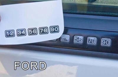 Ford Keyless Entry Door Keypad button stickers - Image 1 of 3