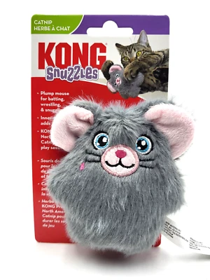 Kong Snuzzles Mouse Soft Crackling Interactive Catnip Cat Toy 4" - Image 1 of 4