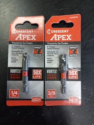 Crescent Apex 2" Impact Socket Adapter 2pc (1/4", 3/8) - Image 1 of 2