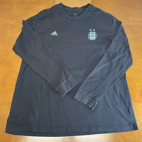 AFA Argentina Mens XL Long Sleeve Black Go To T-Shirt Adidas Cover