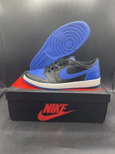 Nike Air Jordan 1 Retro Low OG Royal 2015 705329-004 Blue White Black Size 11.5 - Picture 1 of 7