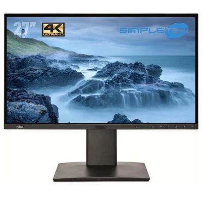 Fujitsu P27-8 UHD Monitor 27" 4K 16:9 LED Professional Screen LCD Display PC - Image 1 of 4