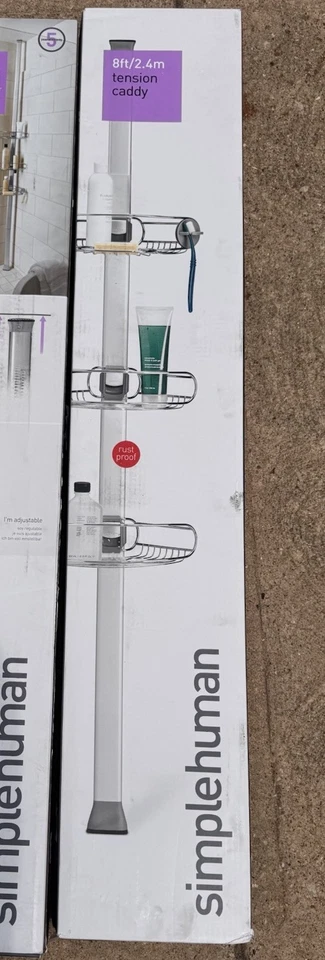 Simplehuman 5-8 pés caddy de tensão alumínio reforçado varejo: US$ 120 novo na caixa - Imagem 1 de 4