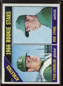 1966 Topps Paul Lindblad Ron Stone Athletics Rookie Stars #568 - Picture 1 of 2