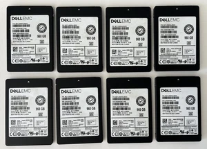 8x DELL 960GB SSD SATA 6 Gbps MZ7LH960HAJR0D3 2.5-inch Solid State Drives - Afbeelding 1 van 5