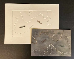 KRÄUTER FICHTER GRAVUR FARBIG MIT DRUCKPLATTE UNVERÖFFENTLICHTES WERK - Bild 1 von 12