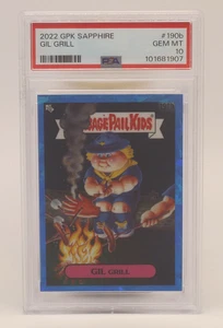 Topps Garbage Pail Kids Sapphire GIL 2022 #190B Grill PSA 10 GEMA como nuevo - Imagen 1 de 2