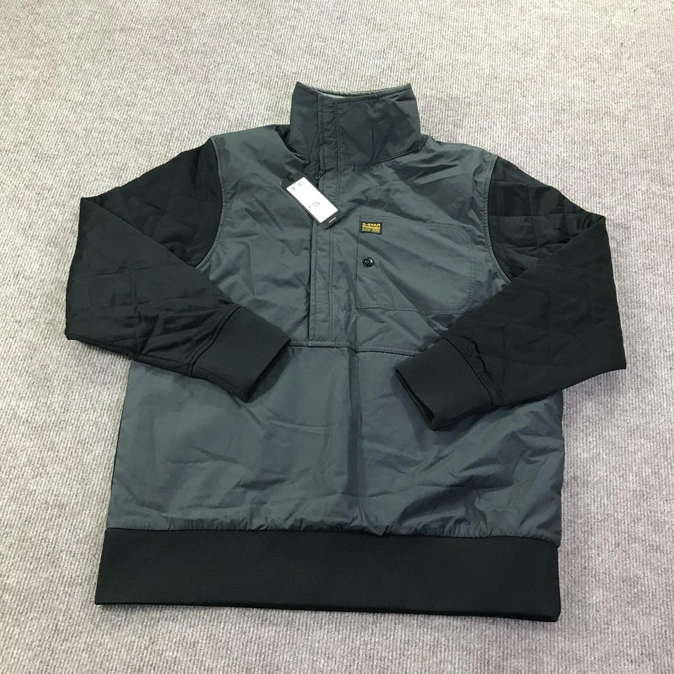 Chaqueta Pullover G-Star RAW Para Hombre Mediana Negra Mezcla de Tela Acolchada Salo Jersey Nueva Foto 1 de 4