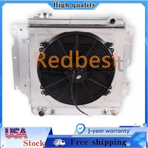 3 ROWS ALUMINUM RADIATOR SHROUD FAN FOR 1987-2006 Jeep Wrangler YJ TJ 2.4L-4.2L - Bild 1 von 12