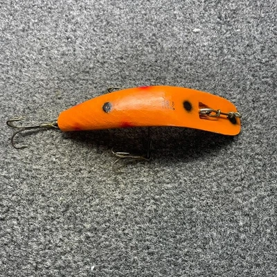 Señuelo Helin Flatfish M2 Steelhead 3 ganchos Crankbait 4,75" - O naranja Foto 1 de 3