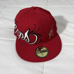 New Era 59fifty NCAA Maryland Terrapins Terps Red Wool Hat Cap Size 7 1/4 - Picture 1 of 9