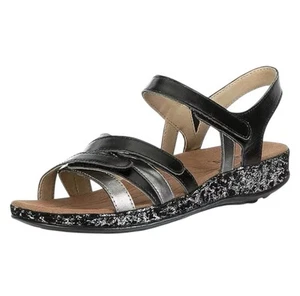 Romika Fidschi 74 Adjustable Metallic Leather Sandals Comfort Shoes EU 41 NEW - Picture 1 of 15