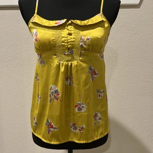 American Eagle seidiges Damen-Tanktop Camisole Spaghettiträger Gr. SP geblümt - Bild 1 von 15