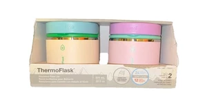 Thermoflasche Thermo Lebensmittel Glas 20 Oz 2er Set Rosa Pastelle Farbe Set Neu im Karton - Bild 1 von 2