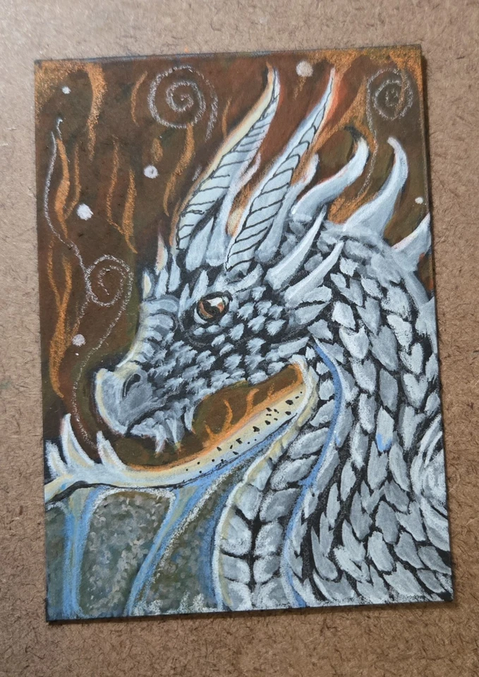 ACEO Original Art Card 2.5 x 3.5 Watercolor & Ink On Paper - Image 1 of 1