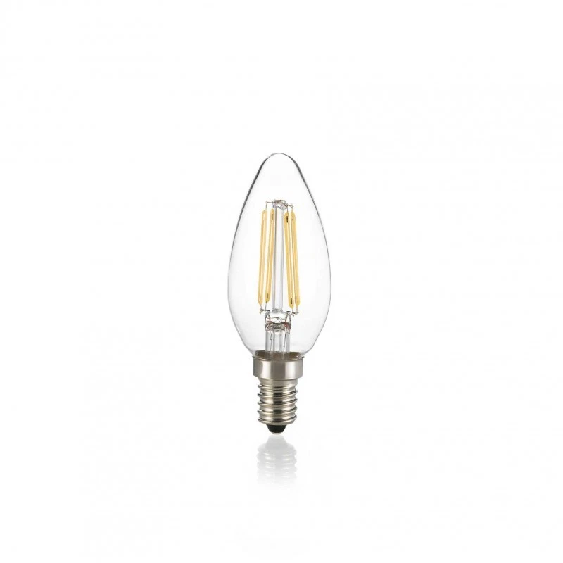 Ideal Lux E14 OLIVA 4W 3000K CRI80 TRASP Mod. 101224 Confezione Kit 10 Lampadine - Immagine 1 di 1