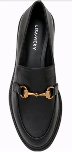 Mocasines para mujer Lisa Vicky Nordstrom Zany-V negro oveja napa "inspirados en Gucci"  - Imagen 1 de 12