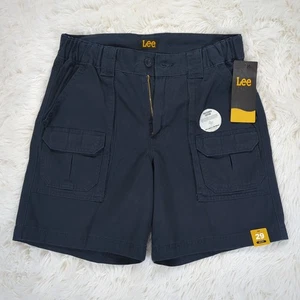 Men's Lee Side Elastic 7.5" Cargo Shorts Rivet Navy Size 29 - Picture 1 of 3